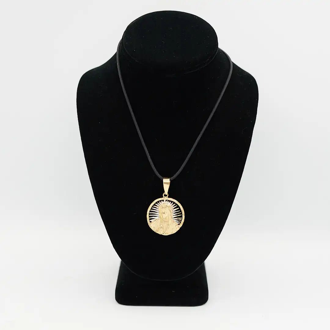 Pre-Owned 10K Gold/White Gold Virgin Mary Pendant - 2" | B.G. Loan & Jewelry Co. - B.G. Loan & Jewelry Co.