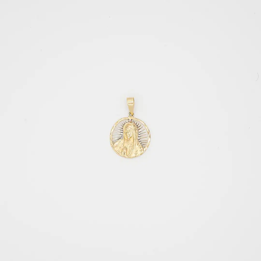 Pre-Owned 10K Gold/White Gold Virgin Mary Pendant - 2" | B.G. Loan & Jewelry Co. - B.G. Loan & Jewelry Co.