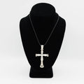 Pre-Owned 14K White Gold Diamond Cross Pendant - 3" | B.G. Loan & Jewelry Co. - B.G. Loan & Jewelry Co.