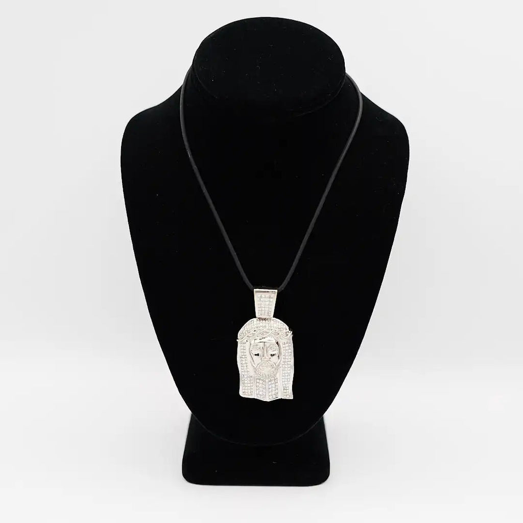 Pre-Owned 14K White Gold Diamond Jesus Pendant - 2.5" | B.G. Loan & Jewelry Co. - B.G. Loan & Jewelry Co.