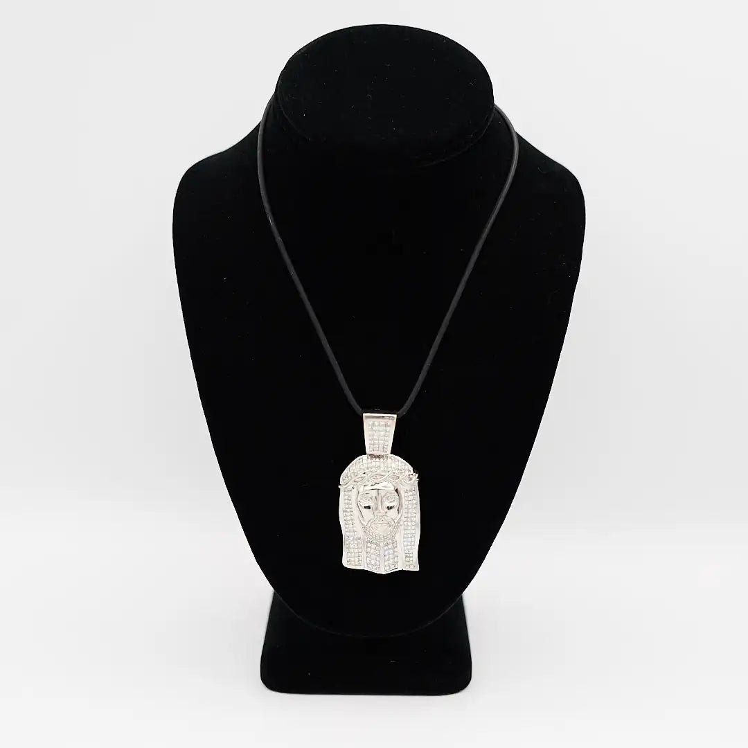 Pre-Owned 14K White Gold Diamond Jesus Pendant - 2.5" | B.G. Loan & Jewelry Co. - B.G. Loan & Jewelry Co.