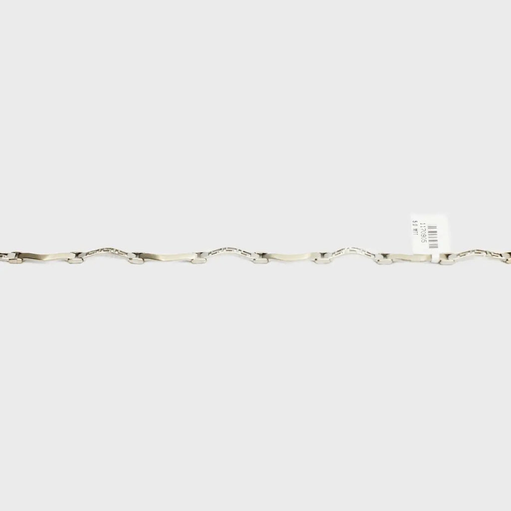 Pre - Owned 14K White Gold Fancy Link Bracelet - 7.5" | B.G. Loan & Jewelry Co. - B.G. Loan & Jewelry Co.