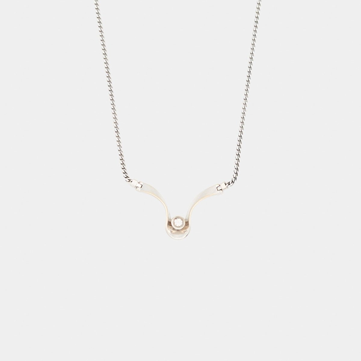 Pre - Owned 14K White Gold White Diamond Necklace - 17.25" | B.G. Loan & Jewelry Co. - B.G. Loan & Jewelry Co.