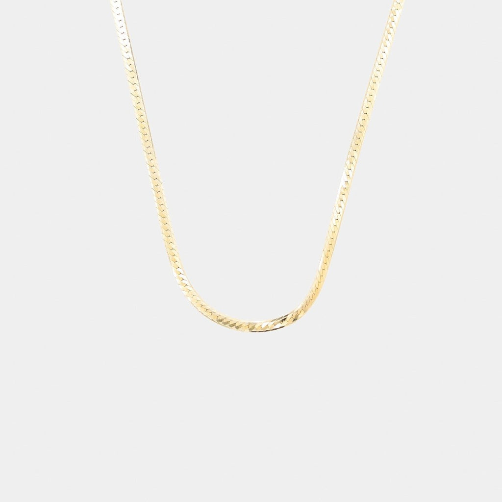 Pre - Owned 14K Yellow Gold Herringbone Chain - 16.5" | B.G. Loan & Jewelry Co. - B.G. Loan & Jewelry Co.