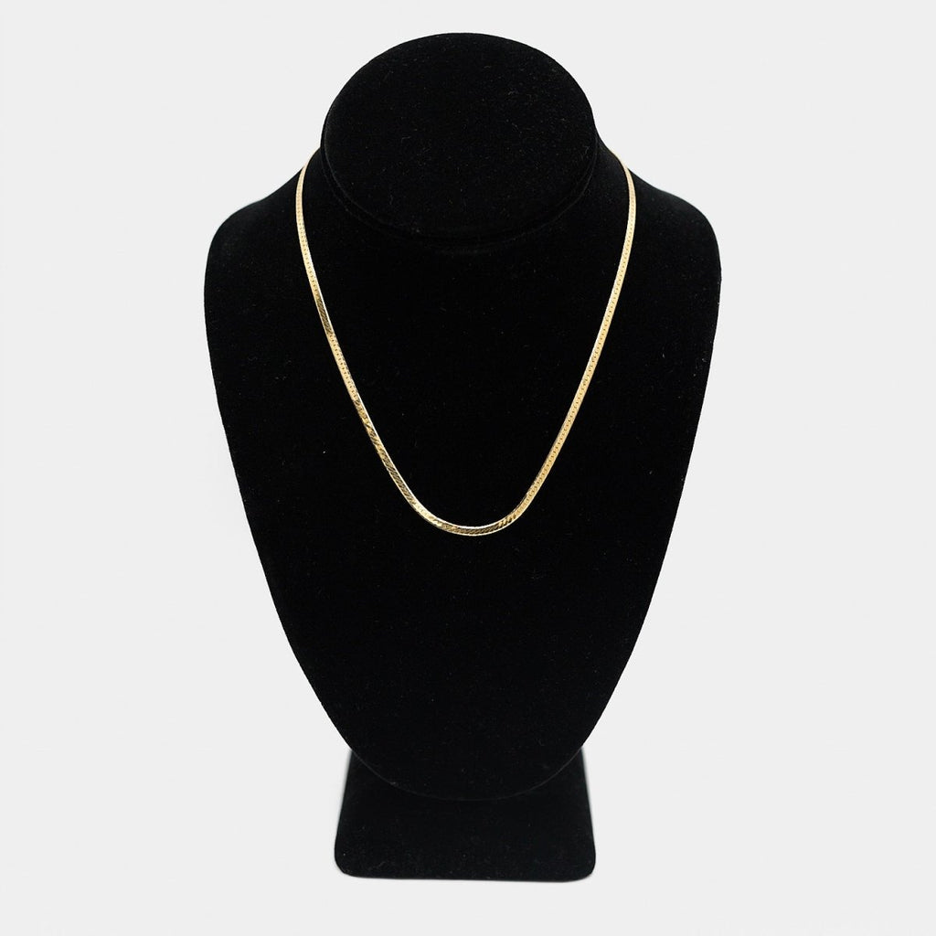 Pre - Owned 14K Yellow Gold Herringbone Chain - 16.5" | B.G. Loan & Jewelry Co. - B.G. Loan & Jewelry Co.