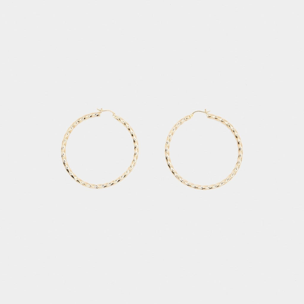 Pre - Owned 14K Yellow Gold Twist Hoop Earrings - O/S | B.G. Loan & Jewelry Co. - B.G. Loan & Jewelry Co.