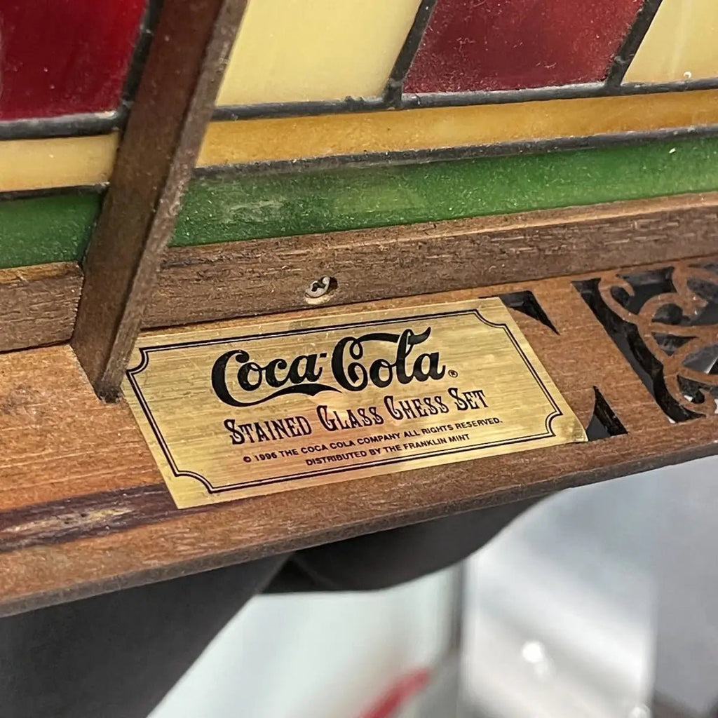 Pre-Owned Coca-Cola Stained Glass Chess Set by Franklin Mint | B.G. Loan & Jewelry Co. - B.G. Loan & Jewelry Co.