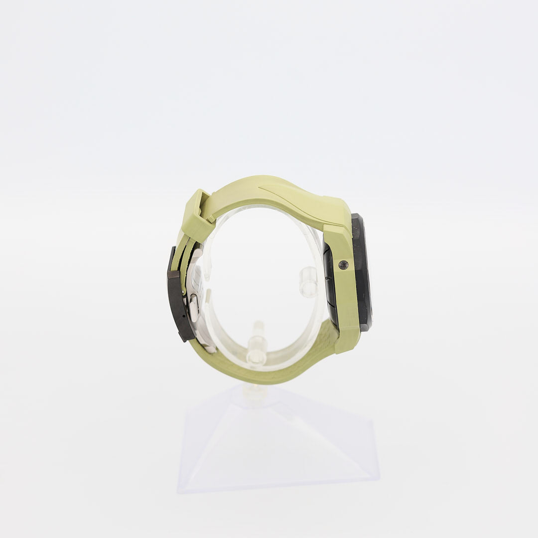 Left-side profile view of the Corum Admirals Cup titanium automatic watch, showcasing the large 44mm case and rugged bezel.