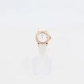 Verified pre-owned Montblanc 18K gold diamond watch, featuring 136 diamonds on the bezel, displayed on a white background.