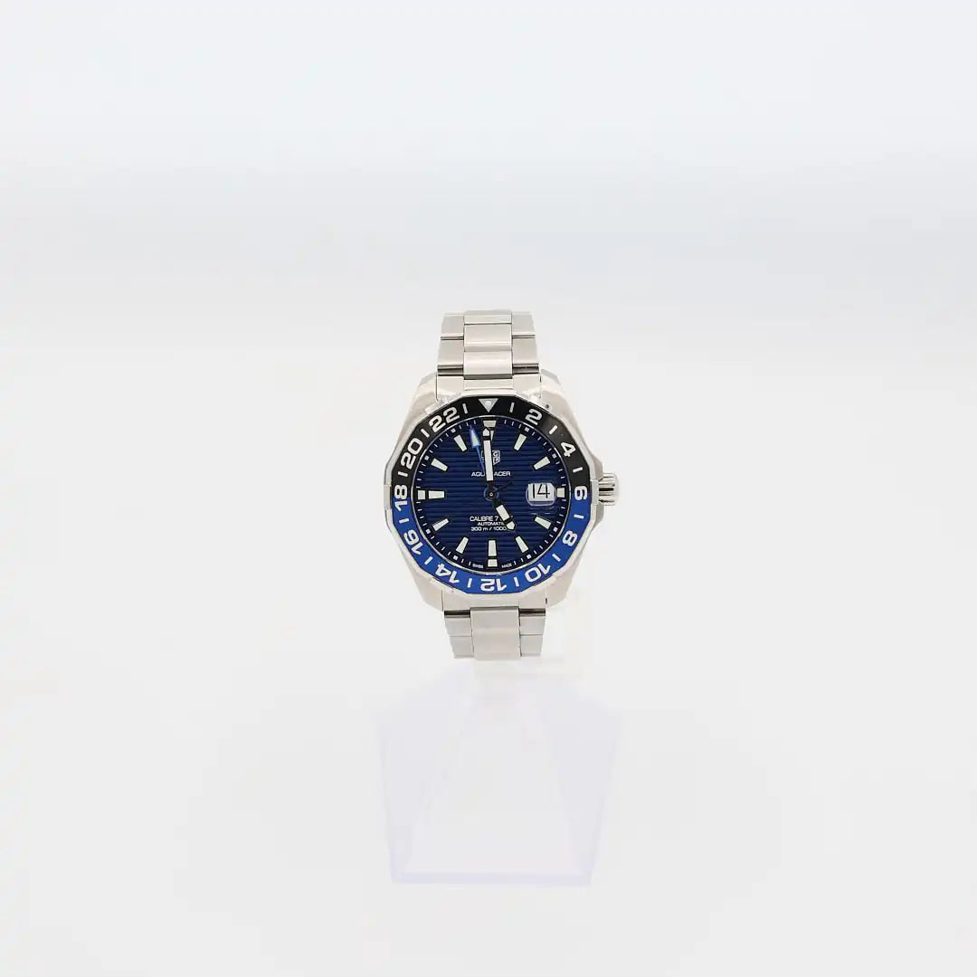 Pre - Owned Tag Heuer Aquaracer (WAY201T.BA0927) Stainless Steel 43mm Automatic Men's Watch | B.G. Loan & Jewelry Co. - B.G. Loan & Jewelry Co.