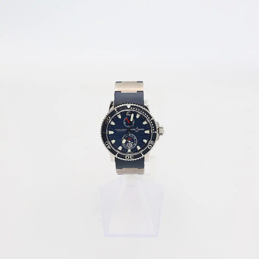 Pre - Owned Ulysse Nardin Limited Edition Maxi Marine Driver Blue Surf (263 - 36) Stainless Steel 43mm Automatic Men's Watch - B.G. Loan & Jewelry Co. - B.G. Loan & Jewelry Co.